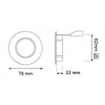 Foco fijo empotrar Aluminio, para Lámpara GU10/MR16